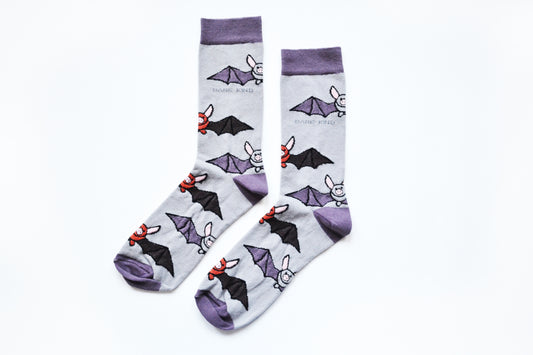 Bare Kind Bat Print Bamboo Socks