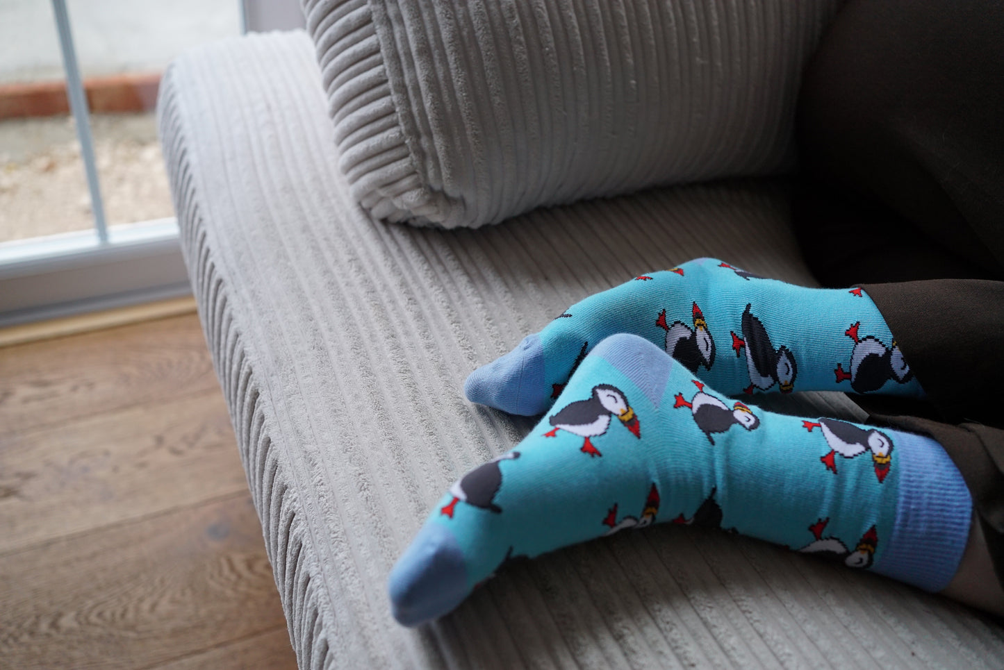 Bare Kind Puffin Print Bamboo Socks