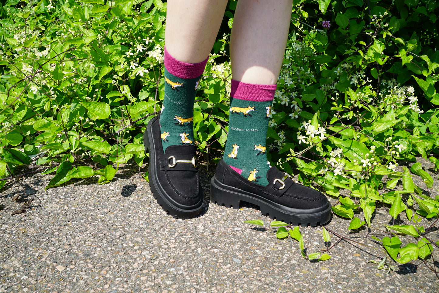 Bare Kind Fox Print Bamboo Socks