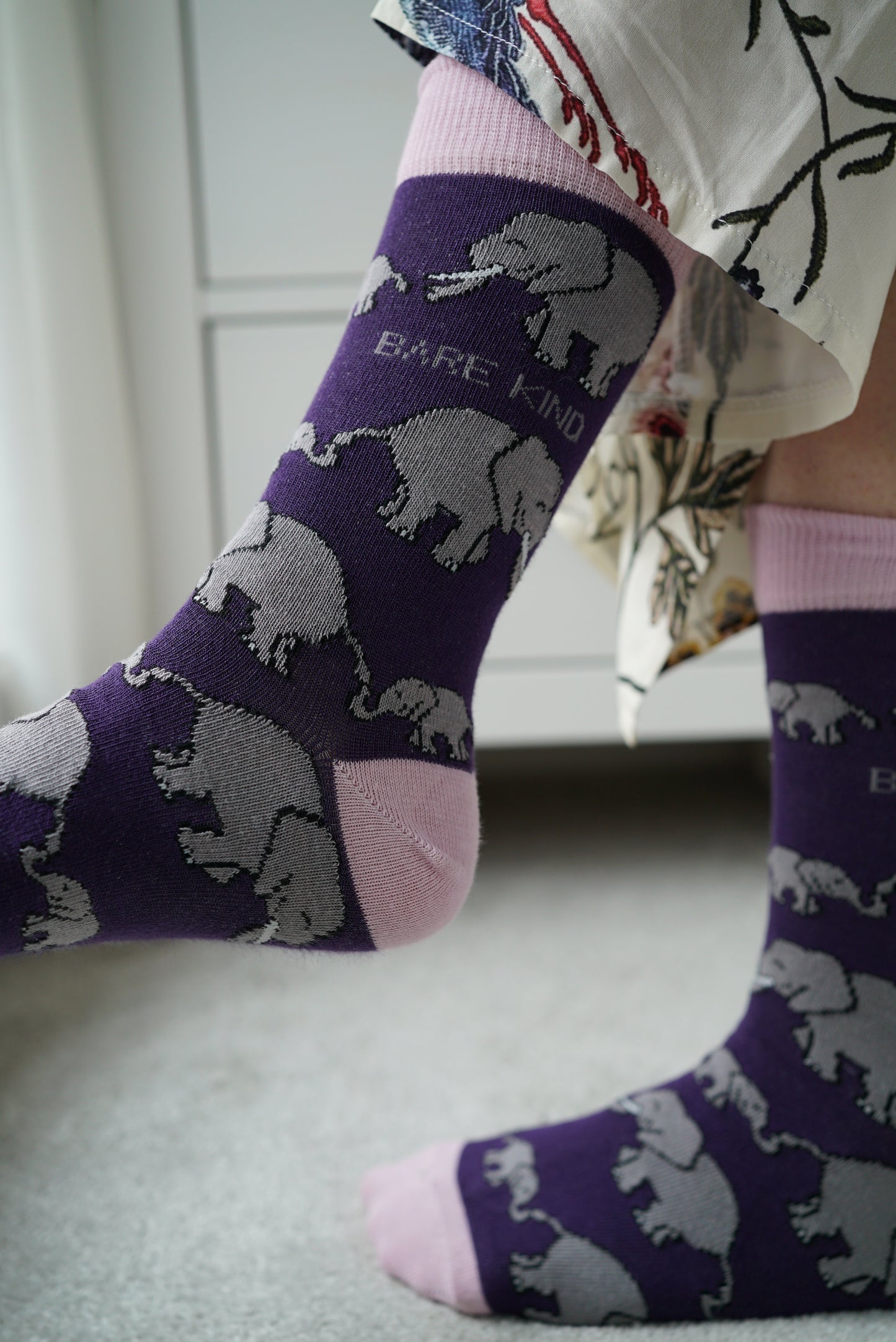 Bare Kind Elephant Print Bamboo Socks