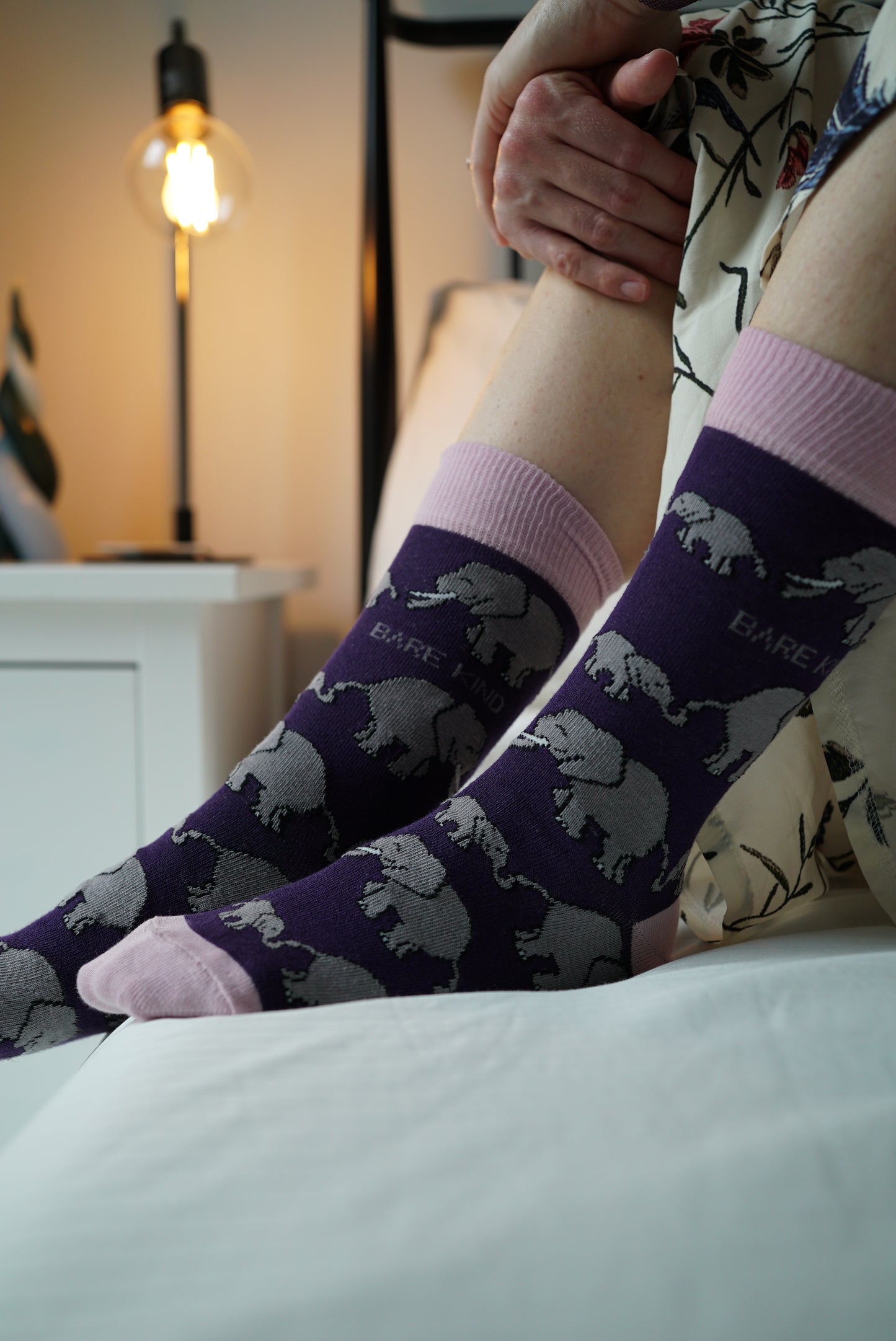 Bare Kind Elephant Print Bamboo Socks