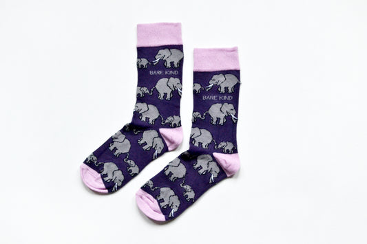 Bare Kind Elephant Print Bamboo Socks