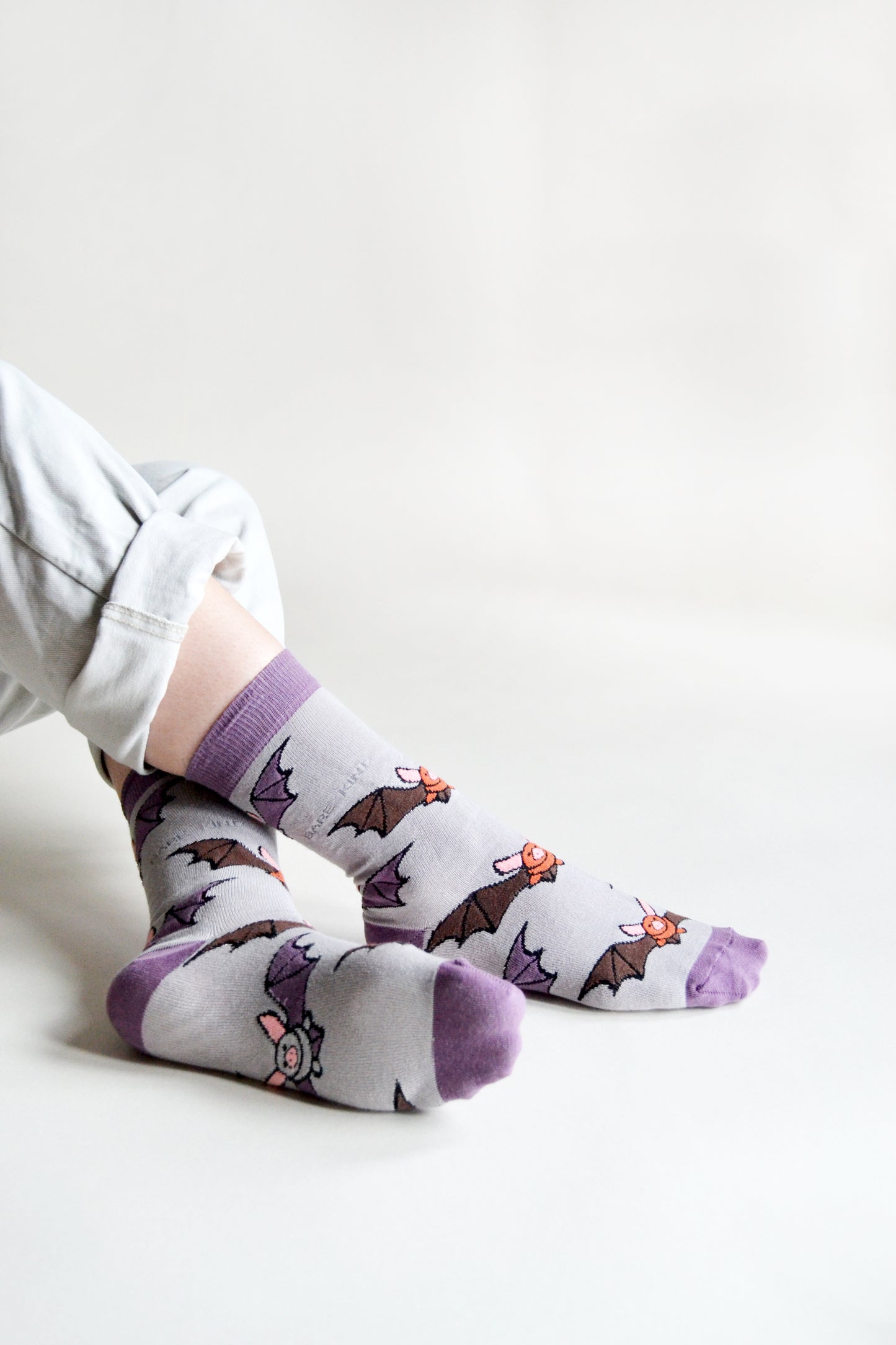 Bare Kind Bat Print Bamboo Socks