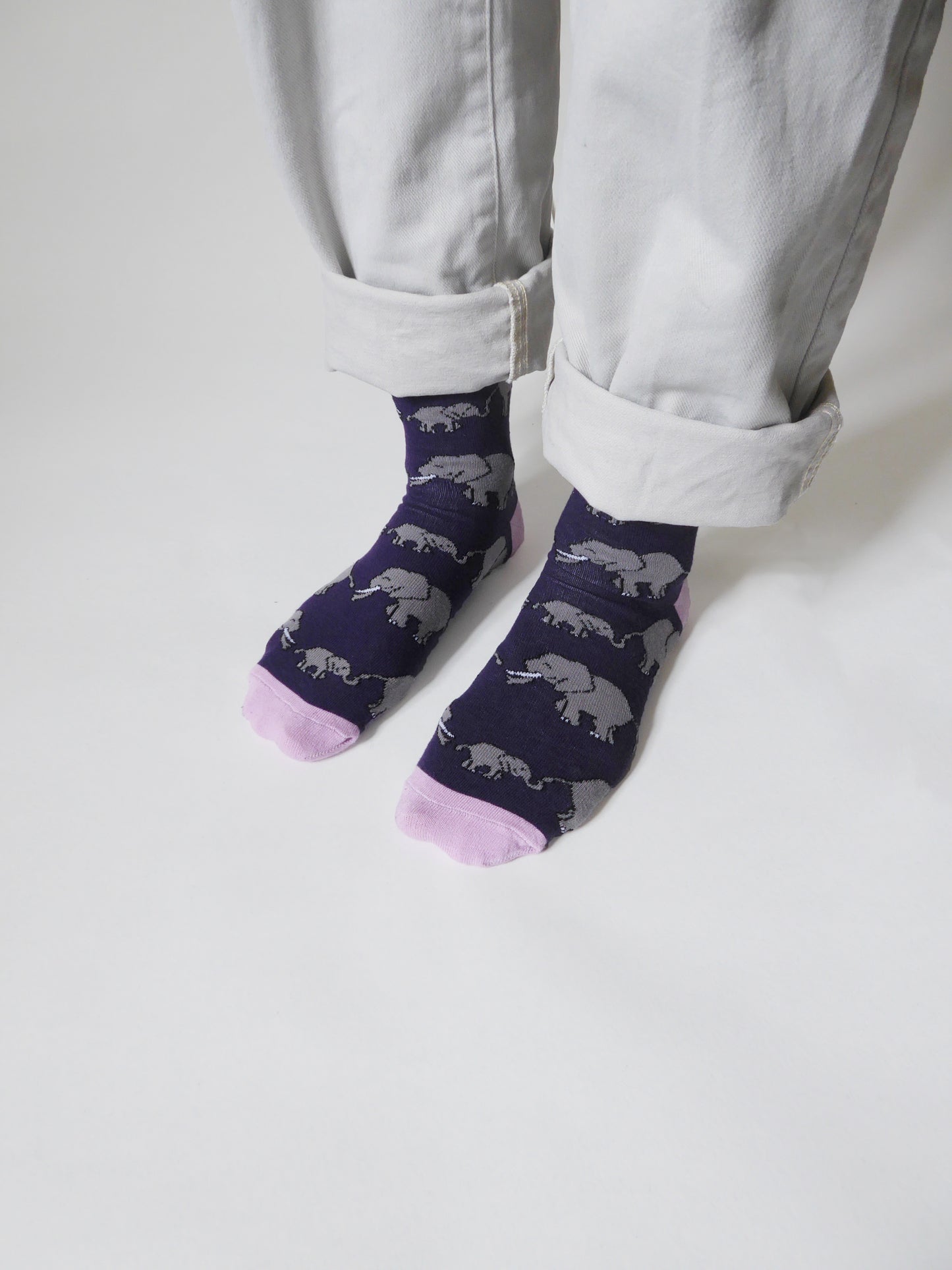 Bare Kind Elephant Print Bamboo Socks