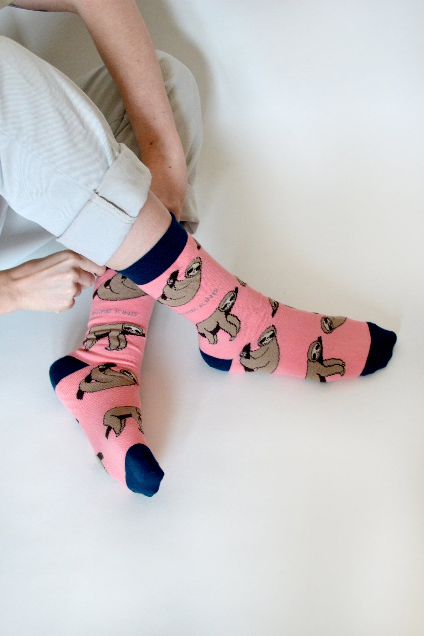 Bare Kind Sloth Print Bamboo Socks