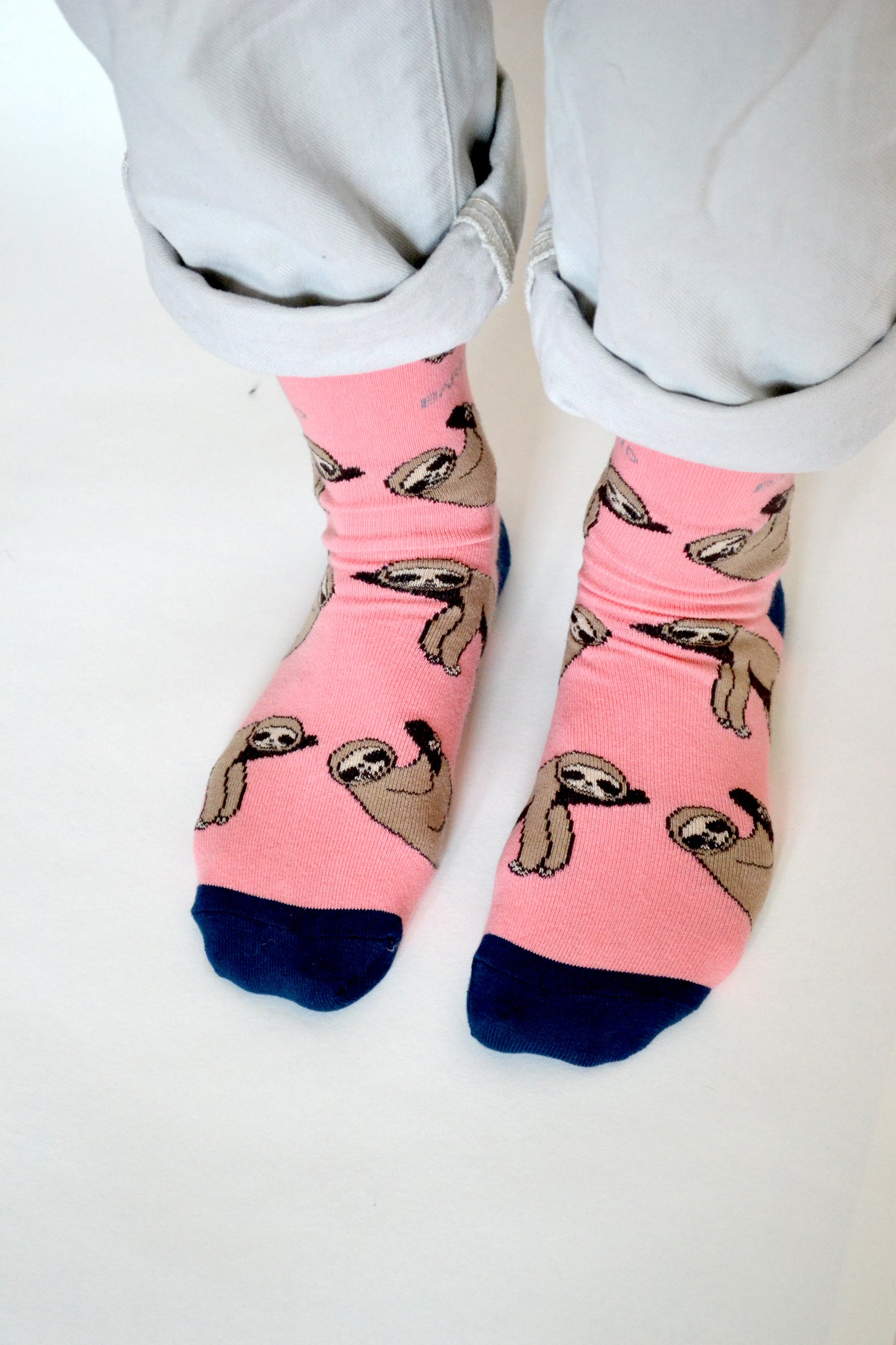 Bare Kind Sloth Print Bamboo Socks