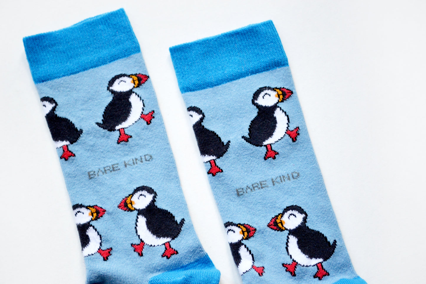Bare Kind Puffin Print Bamboo Socks